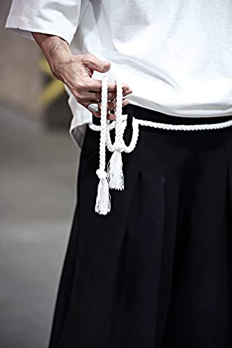 Mens Rope Belt Slim Dark Twisted Durable Thick Cotton Ivory4