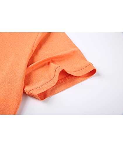 Zity Mens Polo Shirt Short Sleeve Sports Golf Tennis T-Shirt 169-Orange-Xl #TOP5