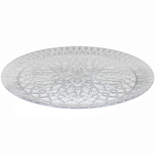 Maryland MPI03930 Clear Round Cake Platter - 13 Inch | 1 Plastic Serving Platter And Tray thumb #2