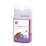 PHA Antistress Liquid für Pferde - Beruhigung bei Nervosität, Angst & Stress, Transport, Training, mit Vitamin B12, Magnesium Pferd, Calcium, Zink & Tryptophan, Nervensaft Pferd OHNE Zucker, 1L