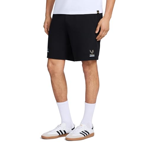 Image of Messi Men's Lifestyle Shorts with Drawstring Closure, Comfortable Fit