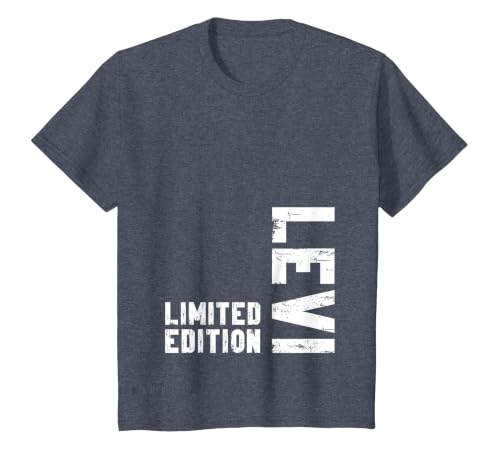 Levi Limited Edition Funny Name T-Shirt, Youth, Heather Blue, Small
