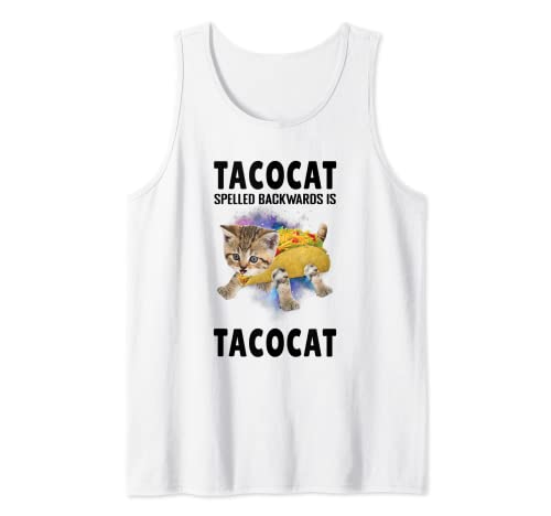 Tacocat Spelled Backward Is Taco cat Tee Cat E Taco Lover Canotta