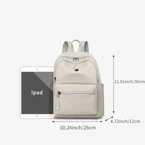 YUESITE Damen Rucksack Wasserdichte Nylon Casual Schultasche Daypack Leichtgewicht Reiserucksack Minirucksack Elegant,leichte Rucksackhandtasche zum Alltag Reise Schule Freizeit Einkaufen Orange