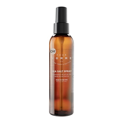 CHI Pour Homme Sea Salt Texturizing Hairspray for Men, Lightweight Styling Spray for Texture, Volume...