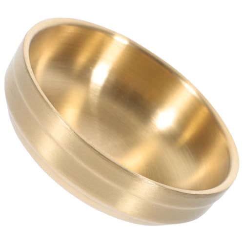 NAMOARLY Dipping Dish Stainless Bowl Rice Bowl Gold Mixing Bowl Insulated Bowl Plate Sushi Dipping Saucers Dipping Bowl Sauce Bowl Large Sauce Dish Dipping Sauce Dish Stainless Steel Golden