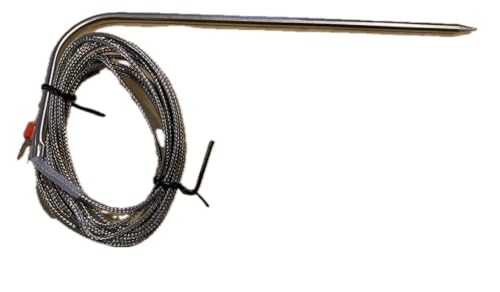 Temperature Sensor Probe NTC 100K L Shape Stainless Steel Braided Wire for Oven Smoker BBQ