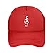 Music Sign Hat Fashion Mesh Baseball Cap Trucker Hats Golf Sunhat for Men Women Red