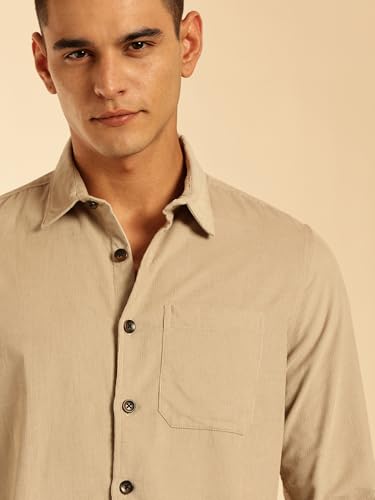 Image of Thomas Scott Men's Cotton Slim Fit Premium Corduroy Casual Shirt