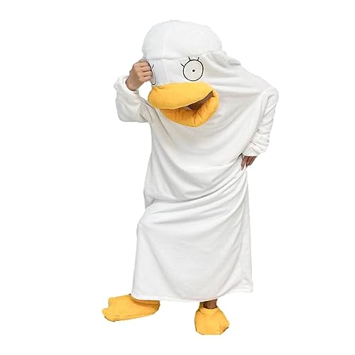 Pijama enterizo de pato, pijama de pato de franela suave, pijama de pato portátil, bolsa de pato, manta de dormir de pato, pijama de pato, pijama de pato para adolescentes, pijama de pato acogedor,