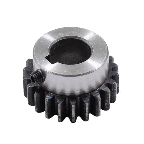 Pignon métallique anti glissement engrenage convexe étagé acier 45 trou de clavette 10mm