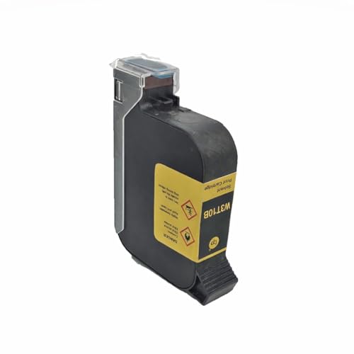 Image of Blue Power W3T10B Inkjet Printer Black 2590 Solvent Print Cartridge 12MM with Fast Dry Time and RFID Chip Compatibility