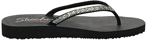 Skechers Women's Meditation-Perfect 10 Flip-Flop, Black/Multi, 7 #TOP5