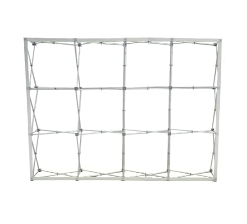 Bannerbuzz Fabric Pop Up Straight Display, Trade Show Display Backdrop Booth, Aluminum Pop Up Frame, Outdoor Business Advertising Stand, Only Hardware (10' X 8') #TOP2