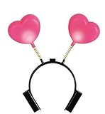 Farbe: Pink Haarreif Schwarz KarnevalsTeufel Haarreif Herz Leuchtend JGA Herzmotiv für Geburtstage JGA Valentinstag Mottoparty und vieles mehr Herzdame Candy-Queen Herzkönigin Liebesherz