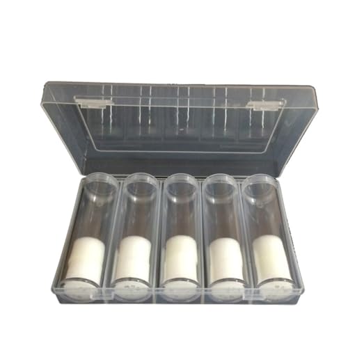 Contenedor para monedas 6 piezas plástico organizador miniatura 2