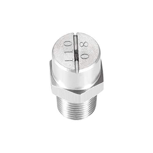 Buses à Jet Plat Acier Inox 304 - 1/8-1/2 BSPT Mâle, Angle 65°, Lot De 5 Ou 10 Pièces (pour Nettoyeurs Haute Pression)
