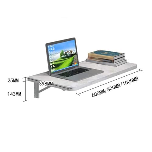 Table pliante murale blanche 80 cm idéale pour optimiser l'espace de votre cuisine