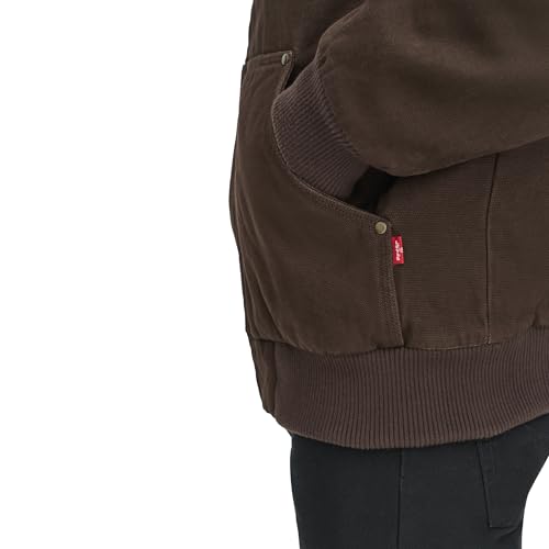 Image of Levi's Men's Workwear Cotton Canvas Hooded Bomber Jacket