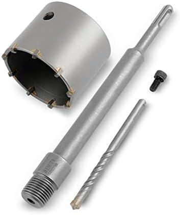 BINOTA Concrete Hole Saw 75 mm, Arbor SDS Plus 220mm, for Cement Wall Brick Sands Stone Sable-Rock Self-Leveling