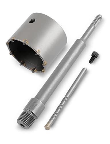 Binota Concrete Hole Saw 75 Mm, Arbor Sds Plus 220Mm, For Cement Wall Brick Sands Stone Sable-Rock Self-Leveling #TOP2