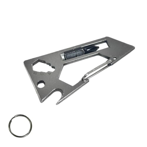 Llavero multifuncional, llavero de utilidad, herramientas plegables con destornillador, rompevitas de acero inoxidable, abridor de cerveza, llave inglesa, regla, llave inglesa, cl