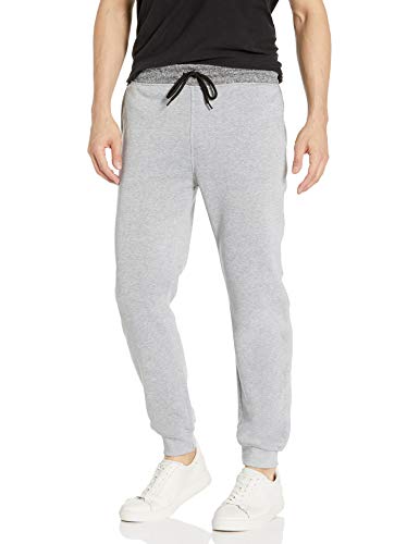 Southpole Men Active Basic Jogger Fleece Pants, Marled Grey, L