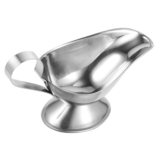 GLEAVI Sauce Boat Lid Condiment Containers Lids Stainless Steel Sauce Cup Reusable