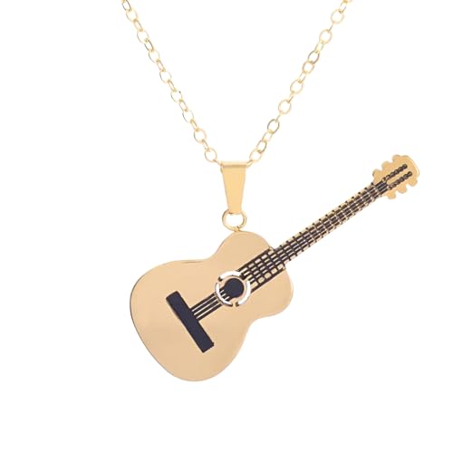 Collier guitare argent 925 pendentif anti ternissement pour musicien