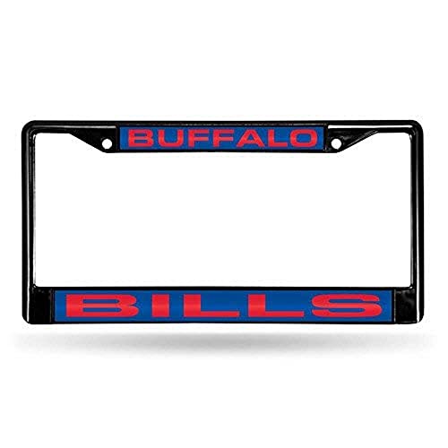 Rico Industries NFL Buffalo Bills Black Black Laser Cut Chrome Frame 12