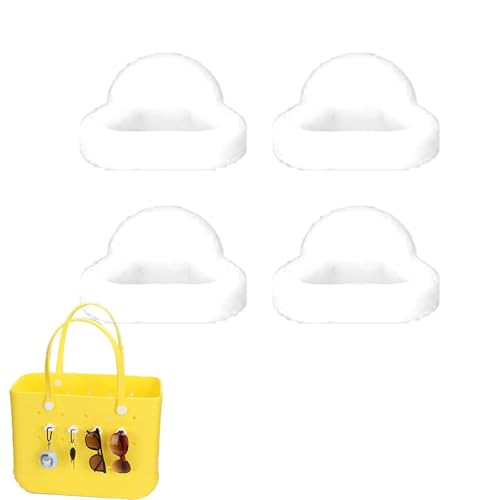 Qfdiwr Soporte para bolsa de playa, soporte para llaves para bolsa de playa, 4 ganchos para llaves, organizador de gafas de sol portátil, estante para gafas de sol, encanto para bolsas de playa