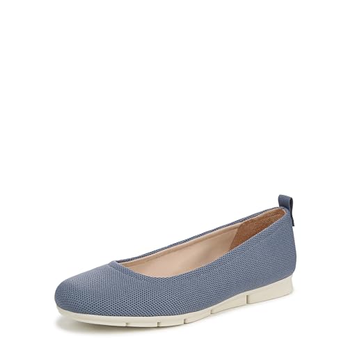 Dr. Scholl's Womens Timeless Ballet Flat Blue Horizon 8.5 W