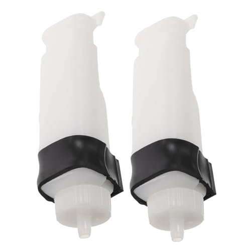 IMIKEYA 2pcs Motorcycle Engine Coolant Overflow Container Antifreeze Reservoir Tank Plastic Radiator Expansion Bottle Replacement for Off-road Bikes White