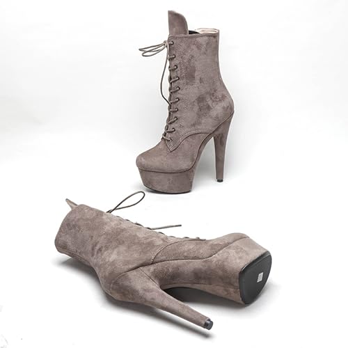 Image of WUXIN H&P 6 in Pole Dance Boot Shoes For Women,Exotic Stiletto Shoes Platform,Stiletto Platform Pole Dancing Ankle Boots Heels