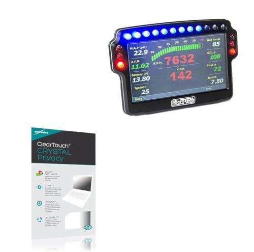 BoxWave Screen Protector Compatible with Microtech Pro Dash Logger Gen2 (7 in) - ClearTouch Crystal Privacy (2-Pack), Privacy Screen Protector Flexible Film Clear