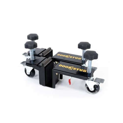 Door Stud Pro with Infinite Spacer: Steel-Constructed Door Installation Tool for Home Improvement - Vertically Adjustable for Pre-Hung & Slab Doors - 300-lbs Weight Capacity