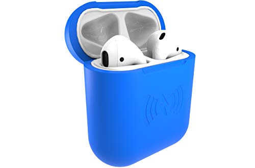 East Brooklyn Labs SliQ Qi Wireless Charging Case and Protective Sleeve Compatible with Apple Airpod Earphones, Case Only Does Not Include Airpods (Blue)
