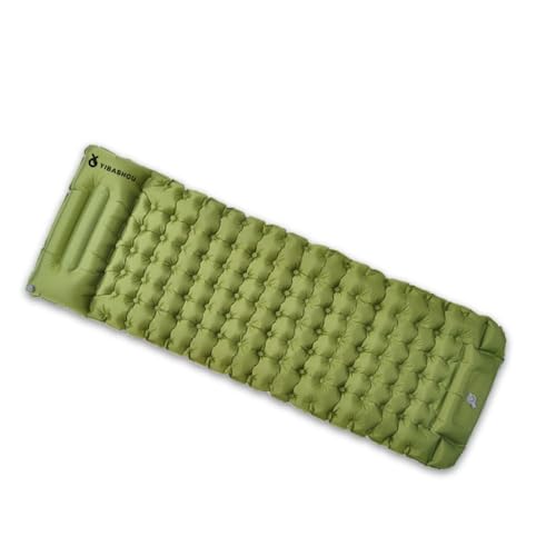HNDIOCT Dark Green Outdoor TPU Inflatable pad is Super Lightweight and Comfortable to Carry, a Must-Have for picnicking and Camping