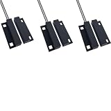 Set di 3 interruttori magnetici MC-38 NC, montaggio superficiale, per porte e finestre, con filo di piombo, sensore di contatto magnetico, per sicurezza domestica e antifurto marrone