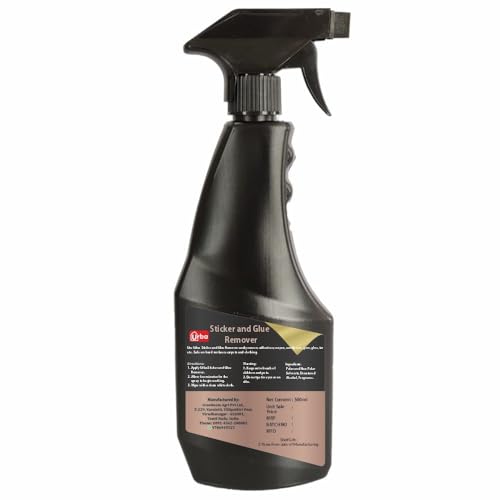 Image of URBA Sticker and Glue remover 500 ml | Adhesive Remover Spray | Used to Remove Gum Glue,Stickers, Adhesives | Car Glass Sticker Remover Spray (500 ml)