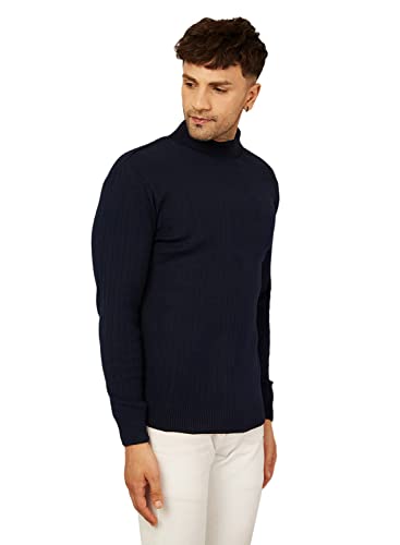 Image of Kvetoo Men High Neck Full Sleeve Winter Woolen Sweater