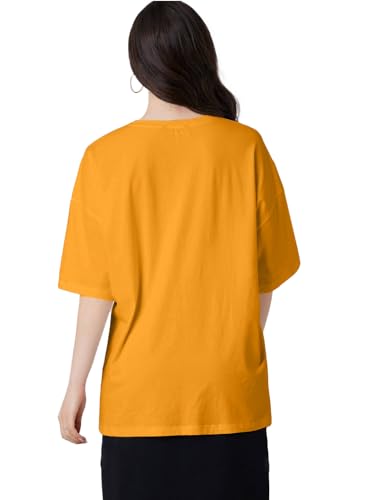 Image of LEOTUDE Women's Oversized Cottonblend Half Sleeve Drop Shoulder Printed
