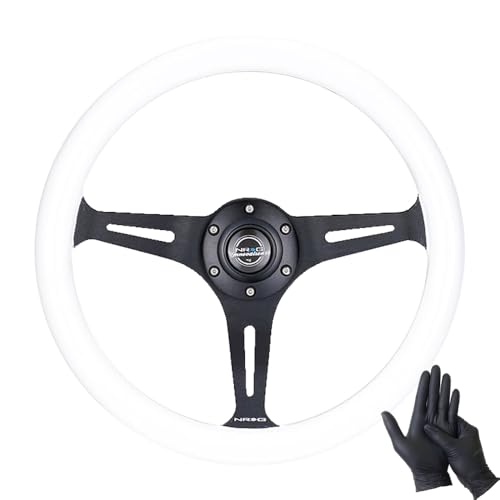 NRG Innovations ST-015 �E�b�h �X�e�A�����O �z�C�[�� BK-WT �u���b�N �z���C�g US���A�� ���s�A���i �� �J�[�A�N�Z�T���[ �����i GO�j�g�����O���[�u�t [���s�A���i]
