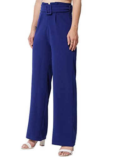 Image of KOTTY Women's High Rise Viscose Rayon Relaxed Fit Korean Trousers