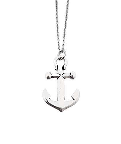 Anchor Necklace - Pewter Anchor on 18 inch Stainless Steel Cable Chain