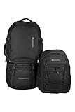 Mountain Warehouse Traveller 60L + 20L Rucksack - Large Backpack with Rain Cover, Detachable Daypack, Adjustable Back Support Travel Bag - For Camping, Hiking, Trekking Black One Size - Image 6