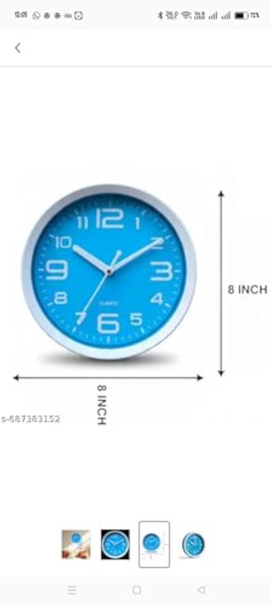 Stylish Analog Wall Clock with Silent Sweep Movement