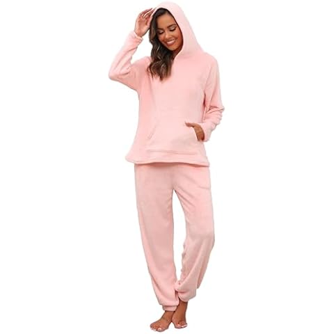 Vlazom Women's Warm Fleece Pyjamas Set Cover