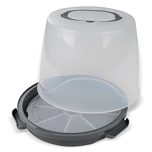 Dr. Oetker Caja de transporte para tartas extra alta, redonda, con estante, para tartas de 20 cm de altura