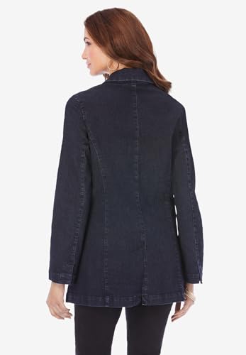 Roaman's Women's Plus Size Denim Boyfriend Blazer2